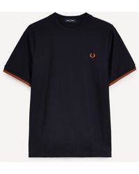 Fred Perry - Tipped Cuff Pique T-shirt Xxs-p - Lyst