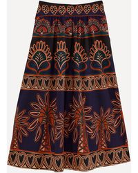 FARM Rio - Women's Orange Ainika Tapestry Midi-skirt - Lyst