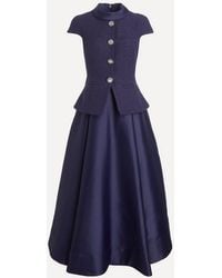 Self-Portrait - Boucle Taffeta Midi Dress - Lyst