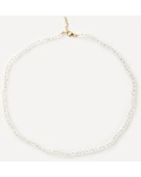 Andrea Fohrman - 14ct Gold Moonstone Beaded Necklace One Size - Lyst