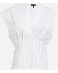 Rag & Bone - Ines V-Neck Cotton Poplin Top - Lyst