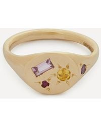 Seb Brown - 9Ct Oval Neapolitan Multi-Stone Signet Ring - Lyst