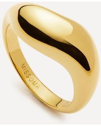 Missoma - X Savi 18Ct-Plated Signature Stacking Ring - Lyst