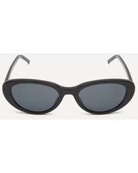 Saint Laurent - Oval Cat Eye Acetate Sunglasses - Lyst