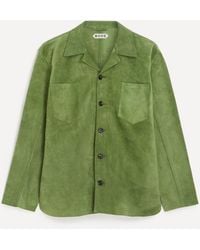 Bode - Suede Overshirt - Lyst