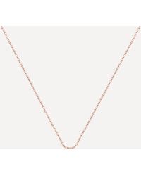 Monica Vinader - Rose Gold Plated Vermeil Silver Fine Chain Necklace - Lyst