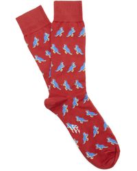 Paul Smith Dinosaur Jacquard Socks - Red