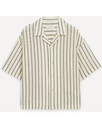 LE17SEPTEMBRE - Mens Striped Crochet Knit Shirt 40/50 - Lyst
