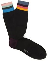 Paul Smith Artist Stripe Socks - Black