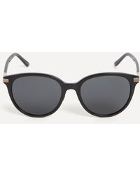 Gucci - Women's Round Black Acetate Sunglasses One Size - Lyst