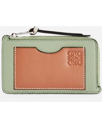 Loewe - Anagrammed Leather Coin And Card Wallet - Lyst