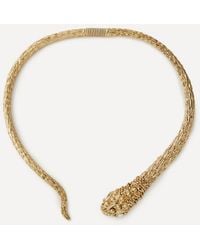 Kenneth Jay Lane - Plated Snake Spring Collar Necklace - Lyst