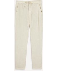 120% Lino - Mens Linen Drawstring Trousers 40/50 - Lyst