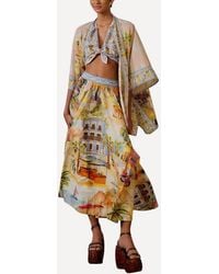 FARM Rio - Aracati Midi Skirt - Lyst