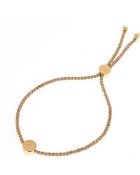 Monica Vinader Gold Vermeil Linear Solo Diamond Cord Friendship Bracelet - Metallic