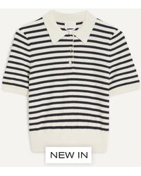 A.P.C. - Ruby Striped Cotton-Cashmere Polo - Lyst