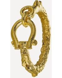 Alex Monroe - 22Ct-Plated Aged Boatyard Link Ring - Lyst