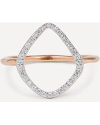 Monica Vinader - Rose Gold Plated Vermeil Silver Riva Diamond Hoop Ring K - Lyst