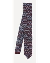 Missoni Knitted Zig Zag Tie - Multicolour