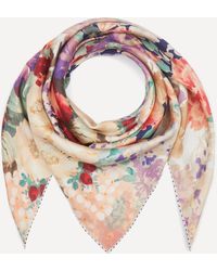 Liberty - Women's Floral Bouquet 90x90 Silk Scarf One Size - Lyst