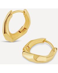 Dinny Hall - 22ct Gold Plated Vermeil Silver Thalassa Small And Chunky Faceted Huggie Hoop Earrings - Lyst