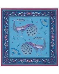 Liberty - Peacock Parade 45X45 Silk Scarf - Lyst