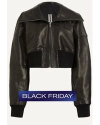 Rick Owens - Concordians Dracucollar Cropped Bomber Jacket - Lyst