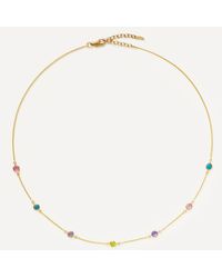 Missoma - 18ct Gold-plated Vermeil Silver Hot Rocks Multi Gemstone Choker Necklace One Size - Lyst