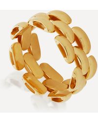 Monica Vinader X Doina 18ct Gold Plated Vermeil Silver Chain Ring - Metallic