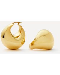 Missoma - 18Ct-Plated Sculptural Chubby Dome Medium Hoop Earrings - Lyst