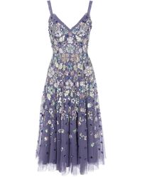 Needle & Thread Wildflower Sequin Midi-dress - Purple