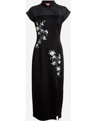 Kitri - Clio Embroidered Midi Dress - Lyst