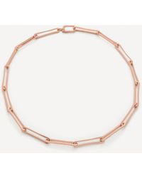 Monica Vinader - Rose Gold Plated Vermeil Silver 17'alta Long Link Chain Necklace - Lyst