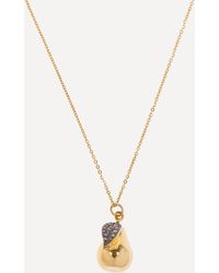 Kirstie Le Marque - 9ct Gold-plated Diamond Pear Pendant Necklace - Lyst