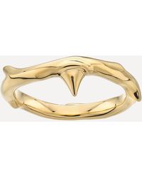 Shaun Leane - Gold Plated Vermeil Silver Rose Thorn Band Ring - Lyst
