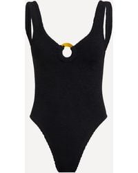 Hunza G - Women's Celine Crinkle Swimsuit One Size - Lyst