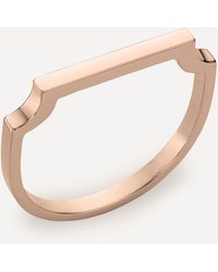 Monica Vinader - Rose Gold Plated Vermeil Silver Signature Thin Ring - Lyst