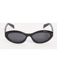 Prada - Women's Oval Acetate Sunglasses One Size - Lyst