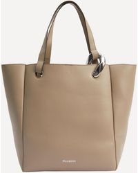 JW Anderson - Women's Corner Taupe Leather Tote Bag One Size - Lyst