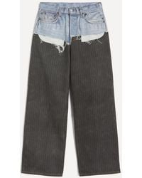 Acne Studios - Pinstripe Trompe L'Oeil Denim Trousers - Lyst