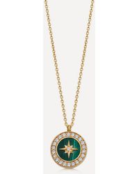 Astley Clarke - 18Ct Plated Vermeil Polaris Malachite Locket Necklace - Lyst