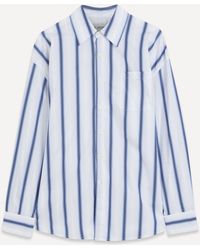 Our Legacy - Mens Borrowed Shirt In Blue Crypto Stripe 42/52 - Lyst