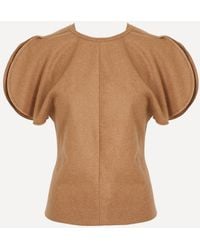 Victoria Beckham - Gathered Waist Midi Skirt - Lyst