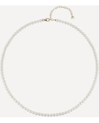 Mateo - 14ct Gold Pearl Beaded Choker One Size - Lyst
