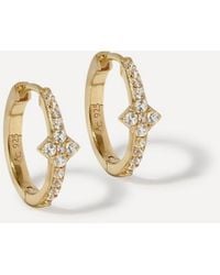 Astley Clarke - 18Ct-Plated Vermeil Midi Luna Light Hoop Earrings - Lyst