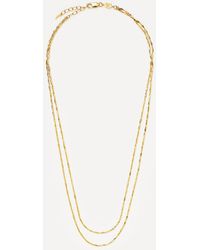 Missoma - 18ct Gold-plated Vermeil Silver Savi Vintage Link Double Chain Necklace One Size - Lyst