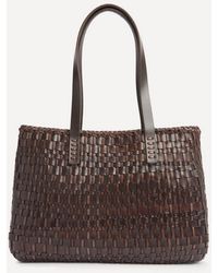 Dragon Diffusion Rosanna Woven-Leather Tote Bag in Grey | Lyst UK
