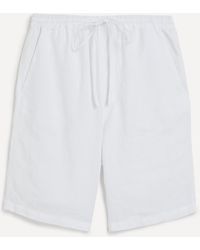 120% Lino - Mens Linen Drawstring Bermuda Shorts 38/48 - Lyst