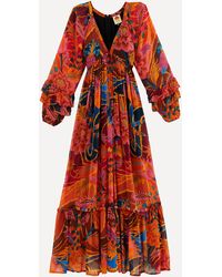 FARM Rio - Women's Vintage Wave Long Sleeve Maxi-dress - Lyst