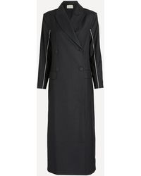 St. Agni - Women's Pinstripe Maxi Coat Xs - Lyst